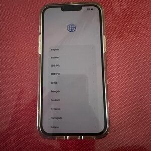 Apple Smartphone with Clear Case